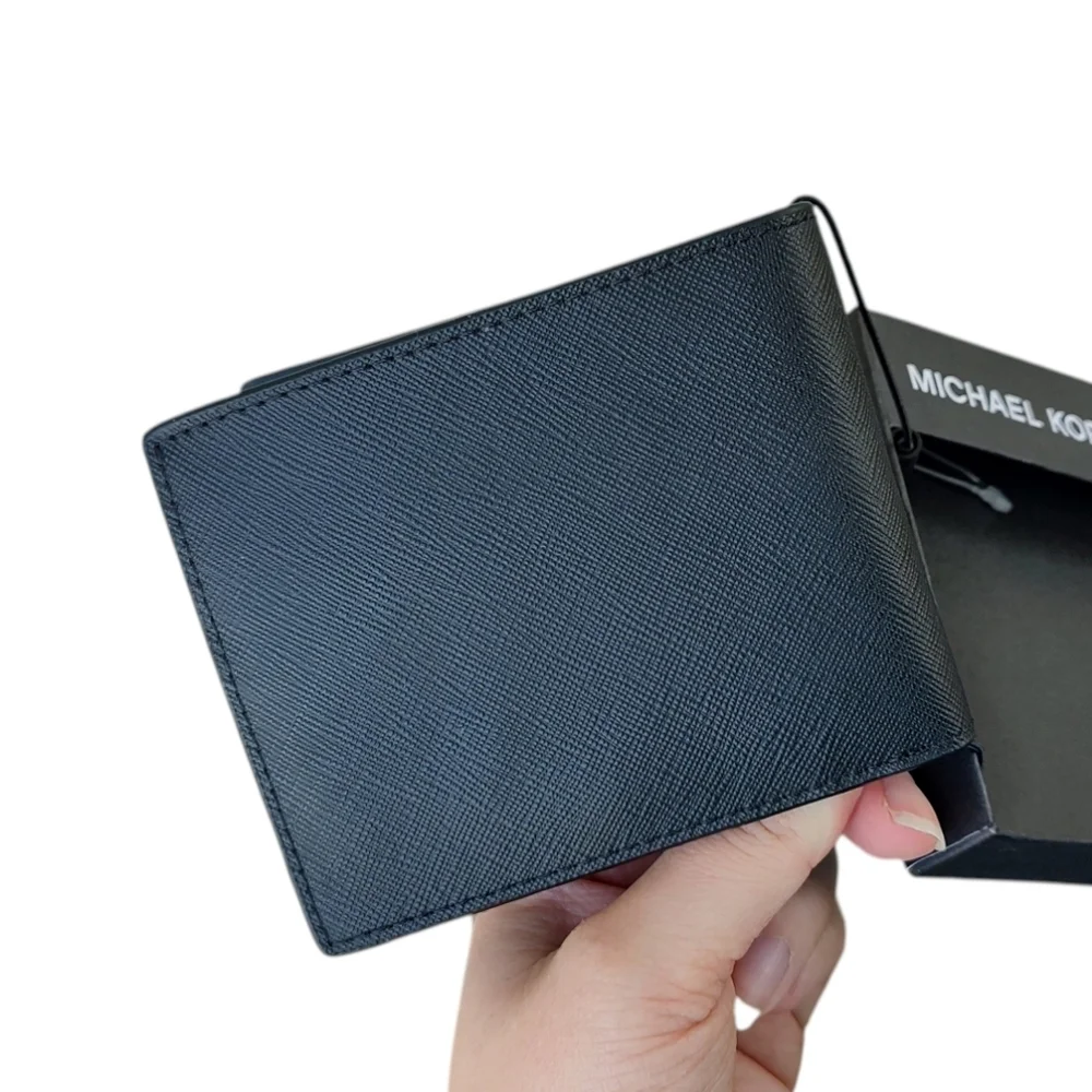 Michael Kors Black Saffiano Slim Billfold Wallet